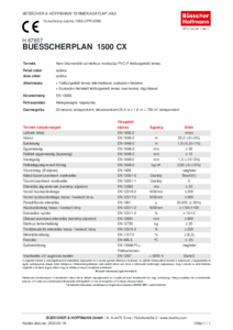Buesscherplan 1500 CX tetőszigetelő lemez
 - műszaki adatlap